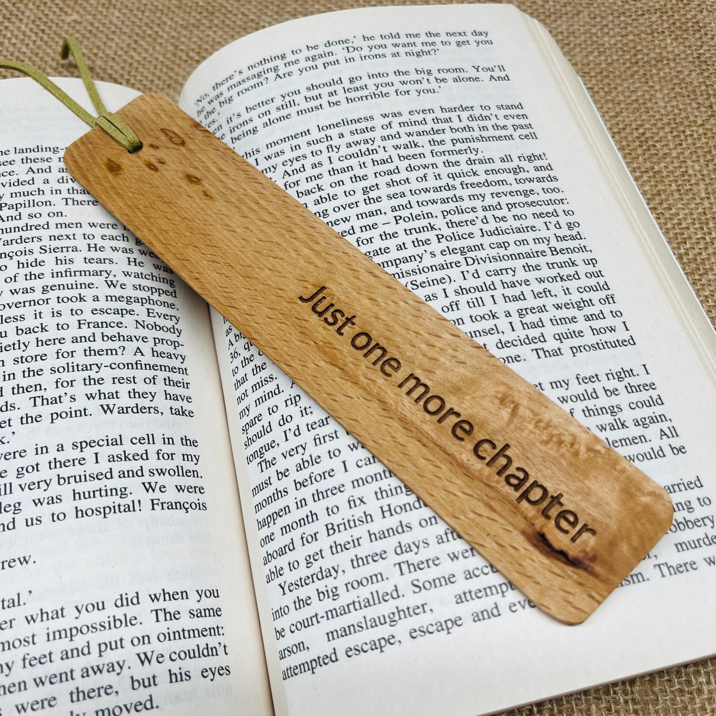 Just one more chapter - Engraved Bookmark