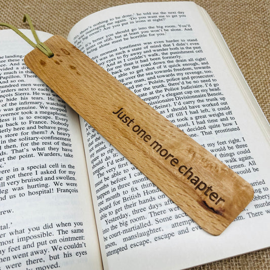 Just one more chapter - Engraved Bookmark