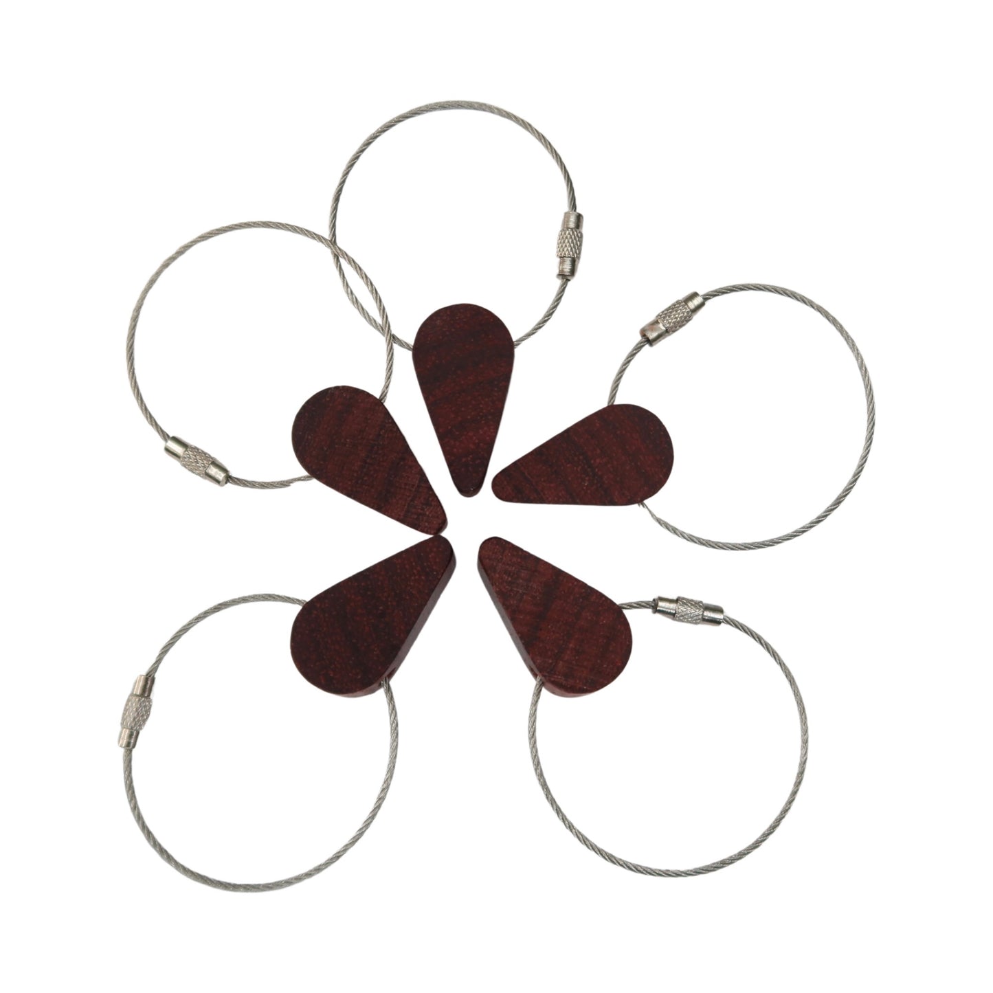 Solid Sapele Half a Heart Keyring