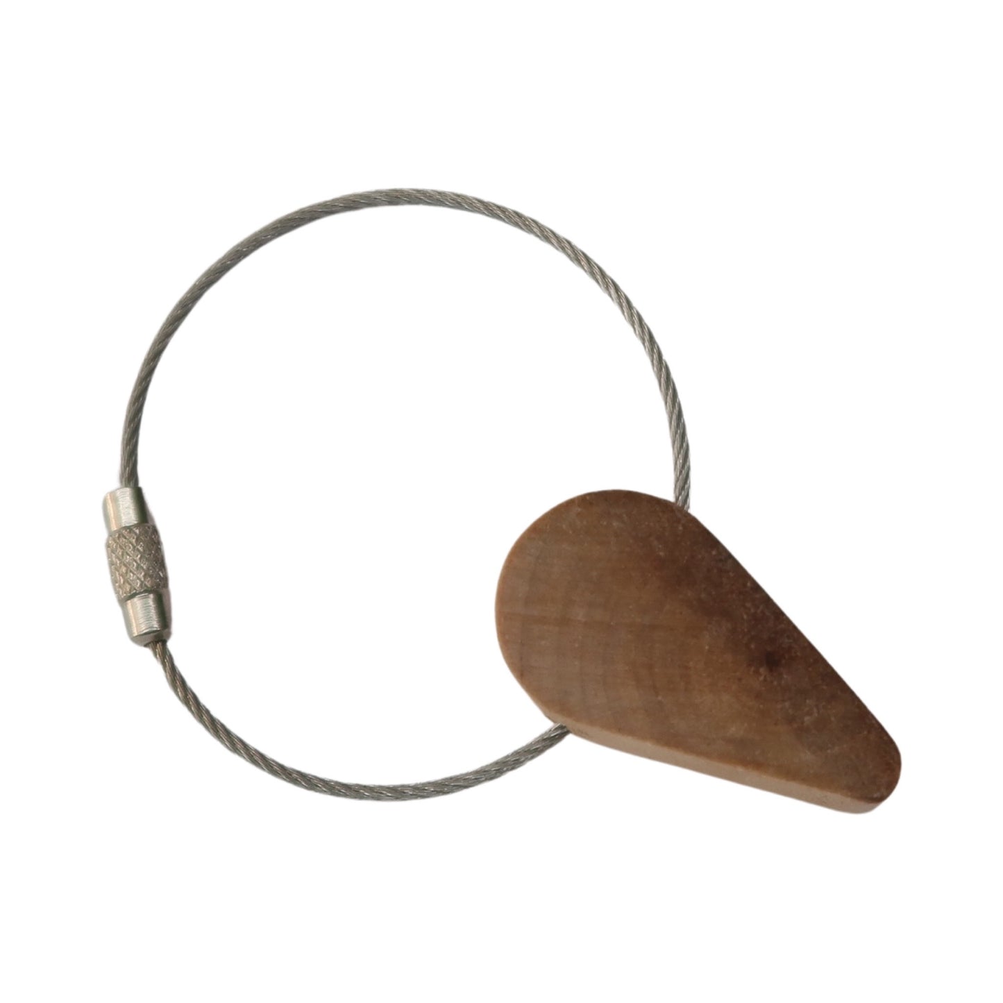 Solid Maple Half a Heart Keyring