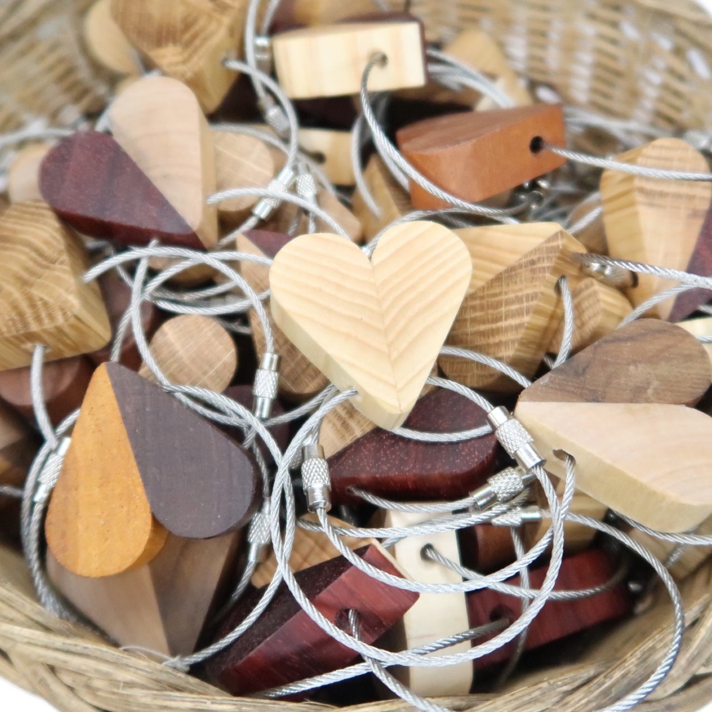 Heart Keyrings Stocking Filler Set of 10