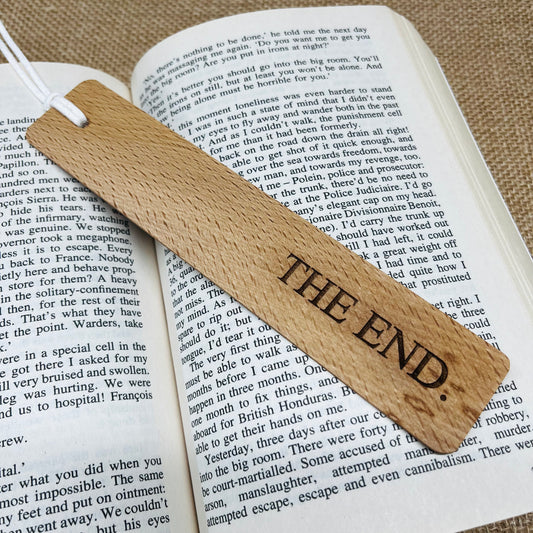 The End. - Engraved Bookmark