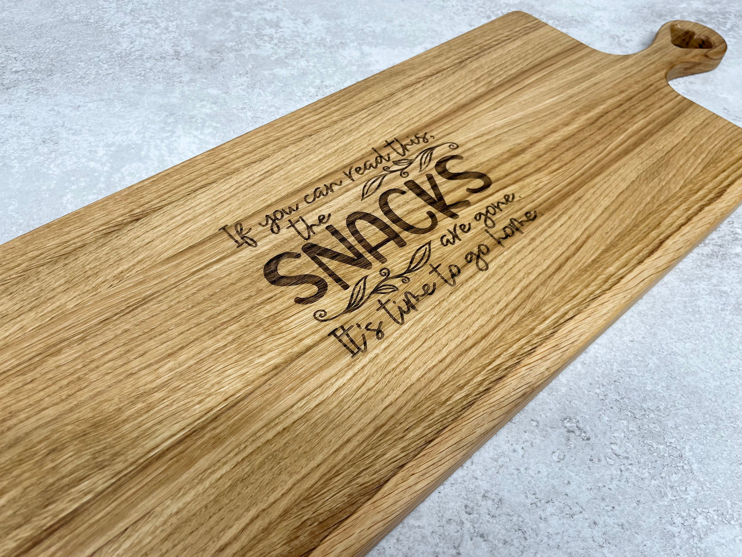 Extra Large Oak Serving Platter - If you can read this the snacks are gone...