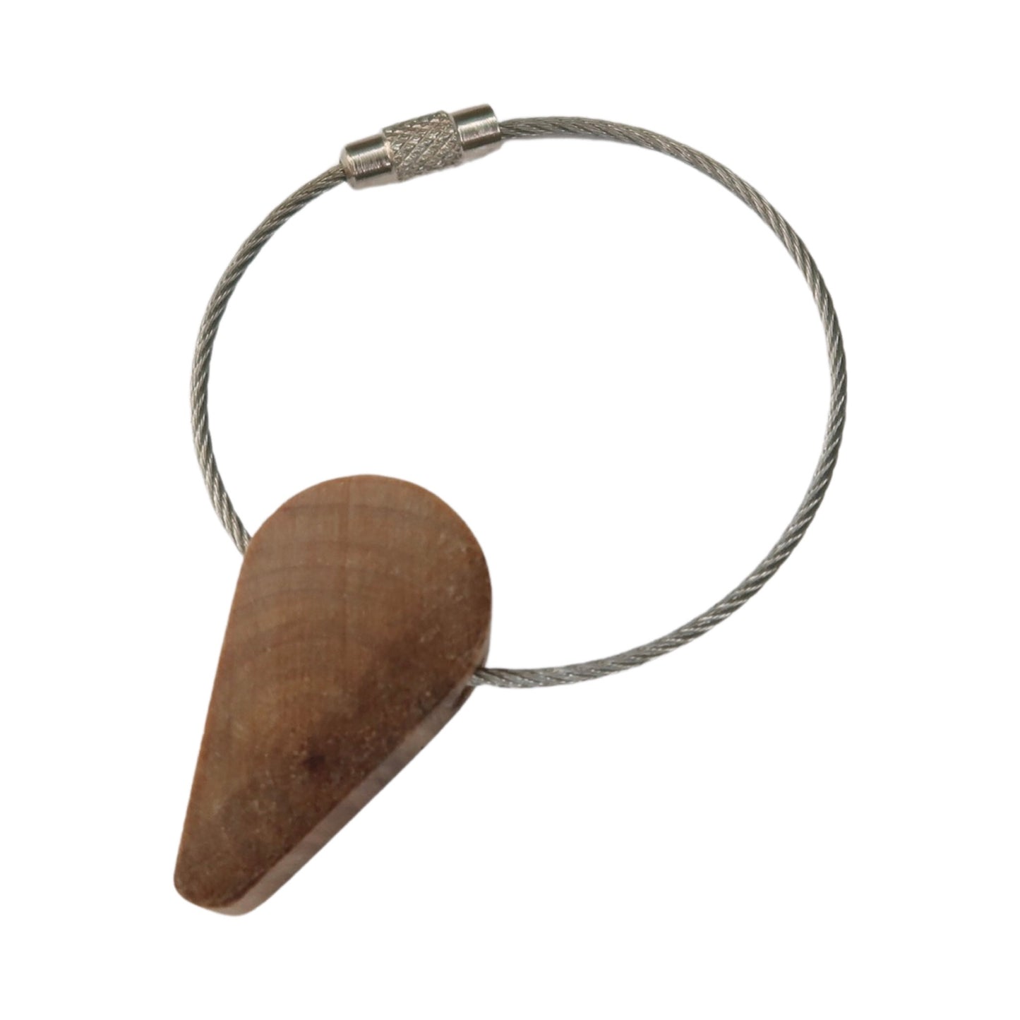 Solid Maple Half a Heart Keyring