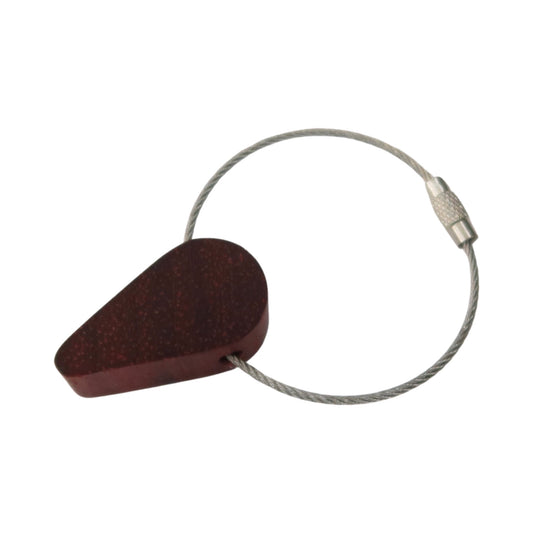 Solid Sapele Half a Heart Keyring