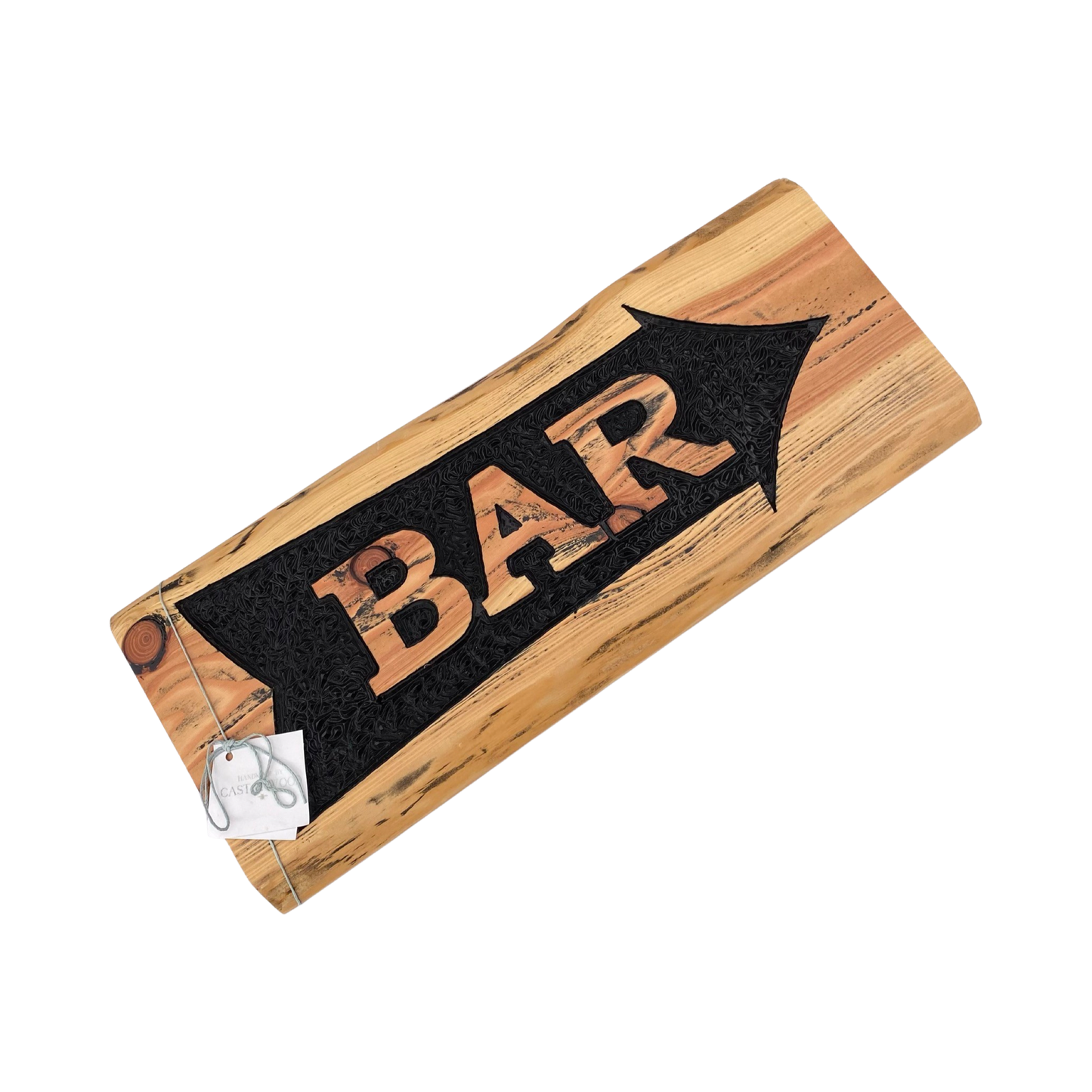 Bar Arrow Sign - Hand Carved