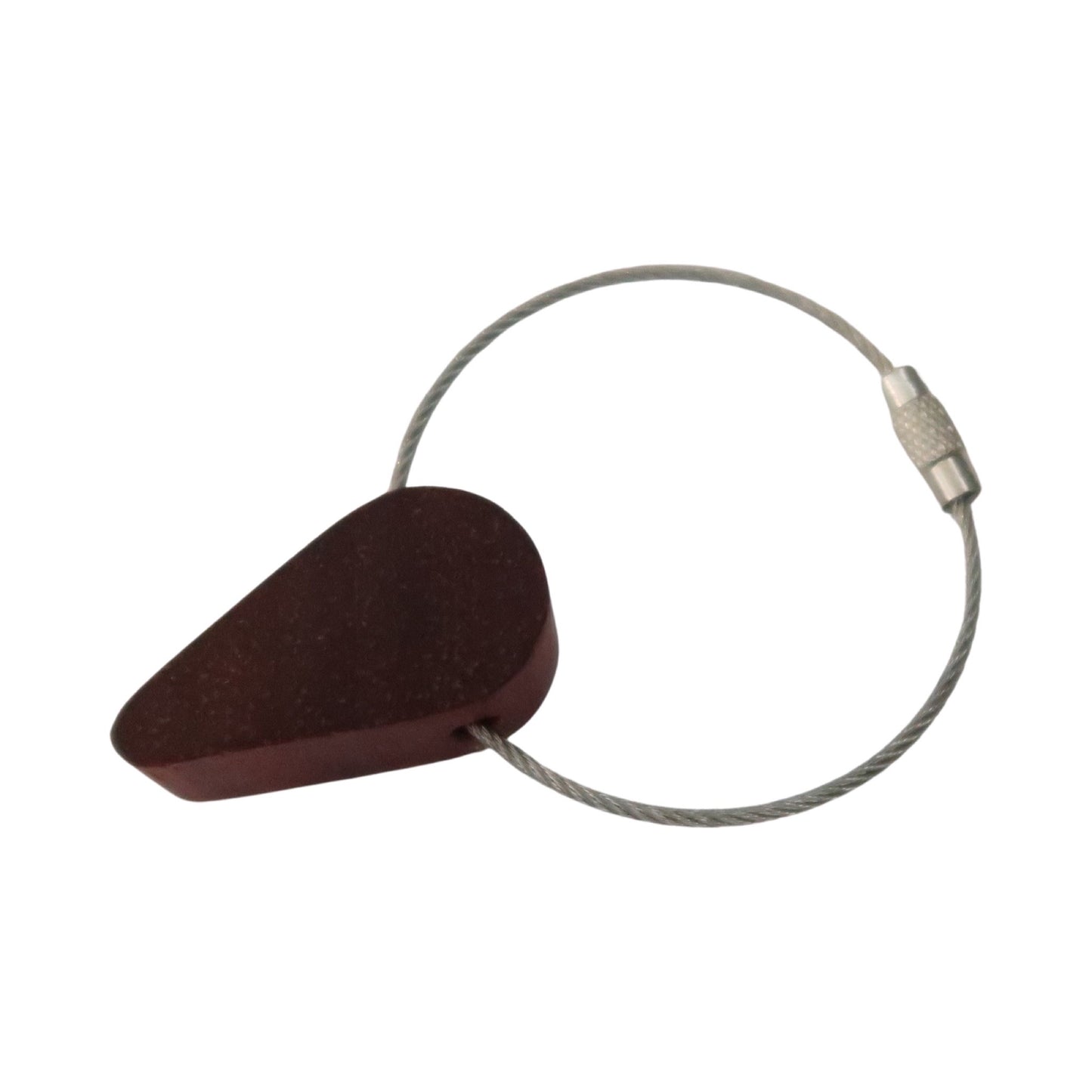 Solid Sapele Half a Heart Keyring