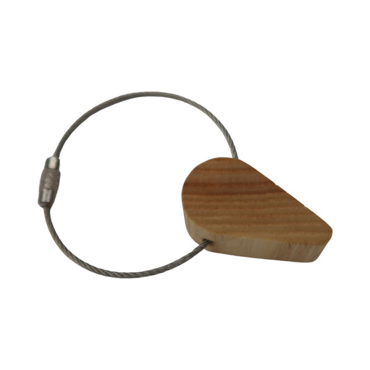 Solid Ash Half a Heart Keyring