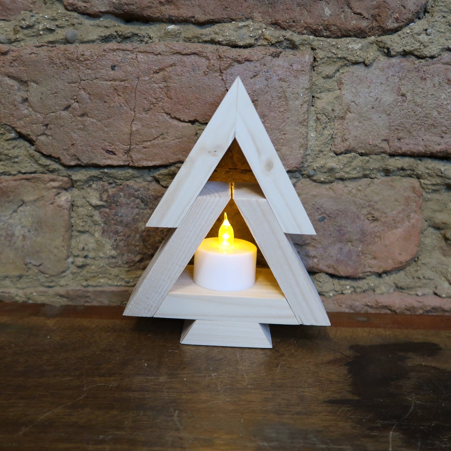 Tea Light Christmas Tree - Mini 15cm (Battery Powered)