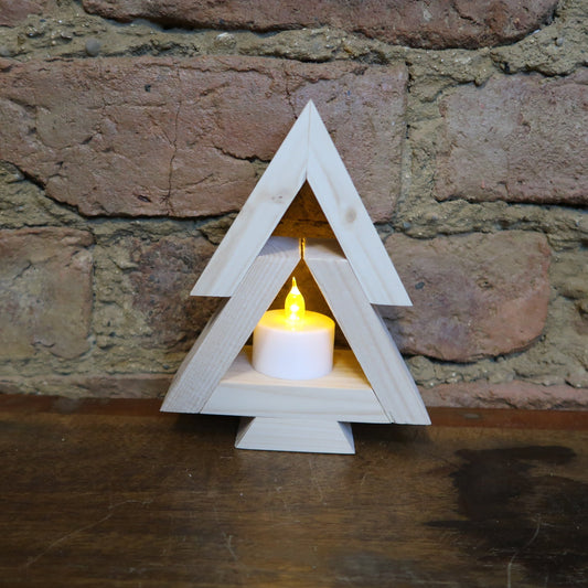 Tea Light Christmas Tree - Mini 15cm (Battery Powered)