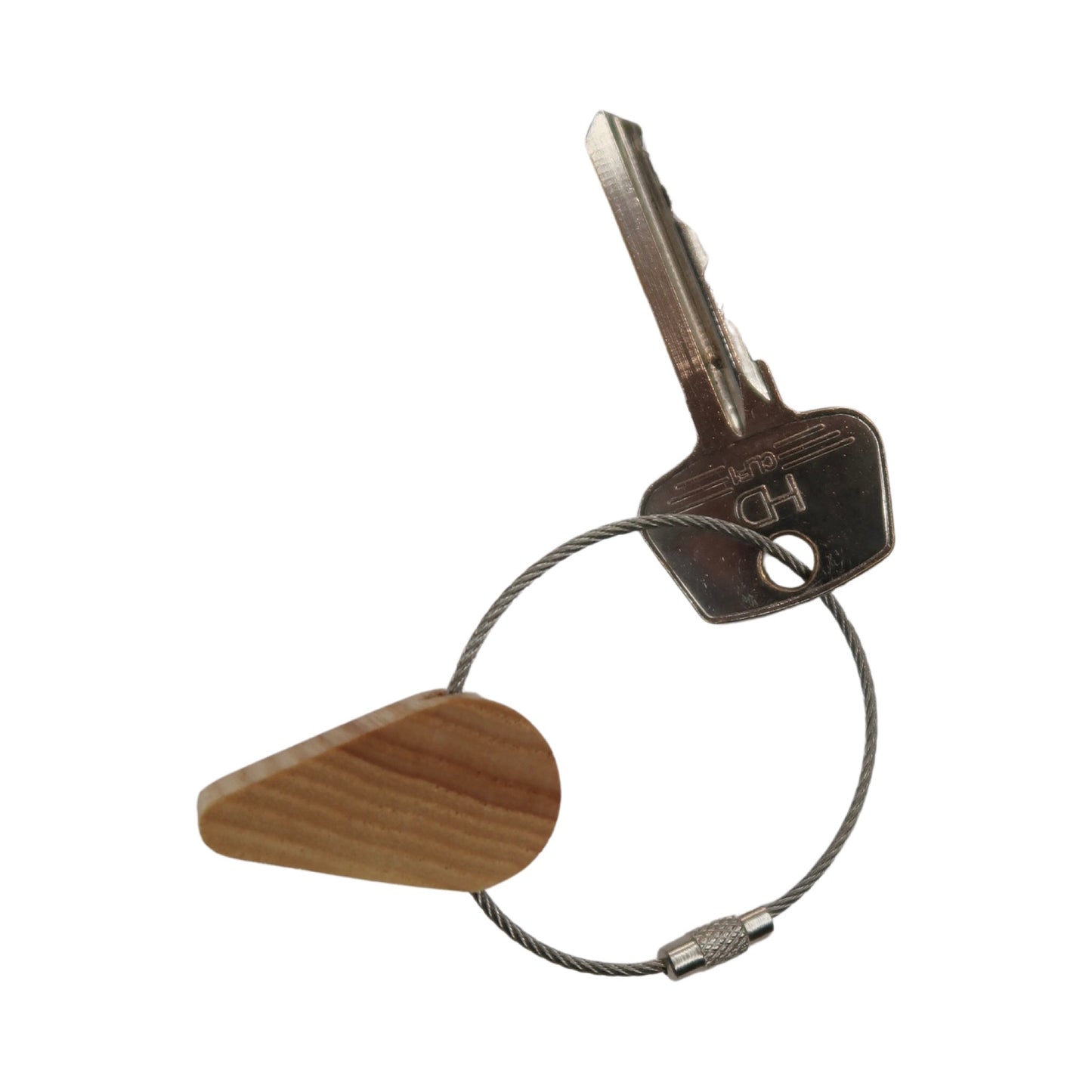 Solid Ash Half a Heart Keyring