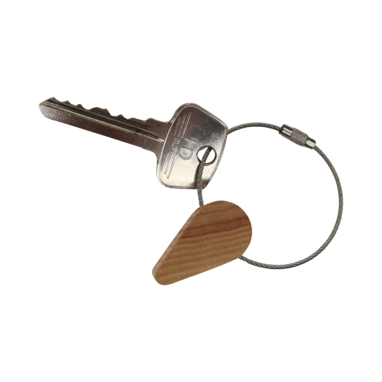 Solid Ash Half a Heart Keyring