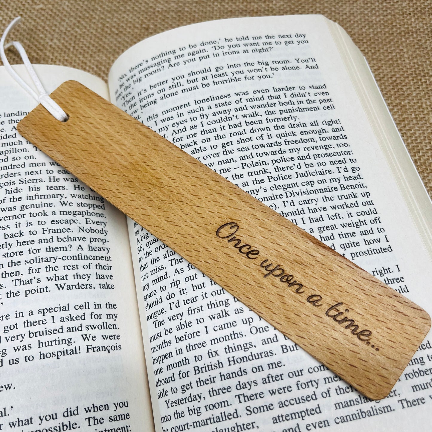 Once upon a time... - Engraved Bookmark
