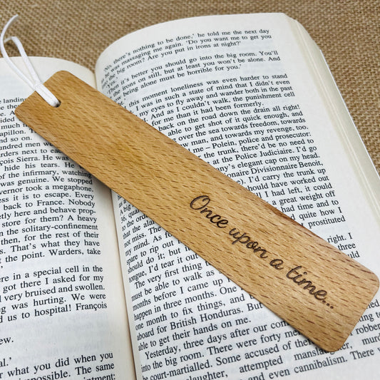Once upon a time... - Engraved Bookmark