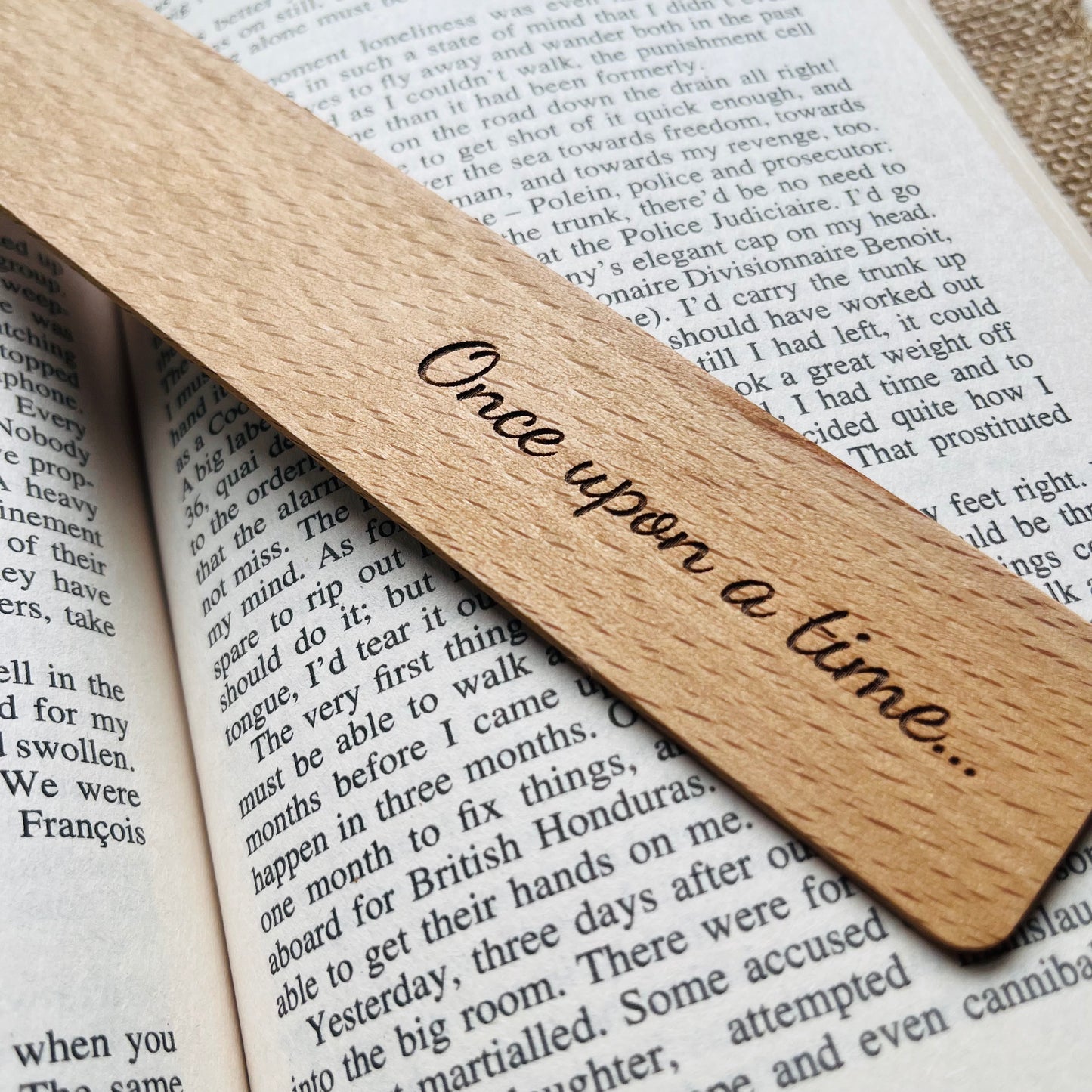 Once upon a time... - Engraved Bookmark
