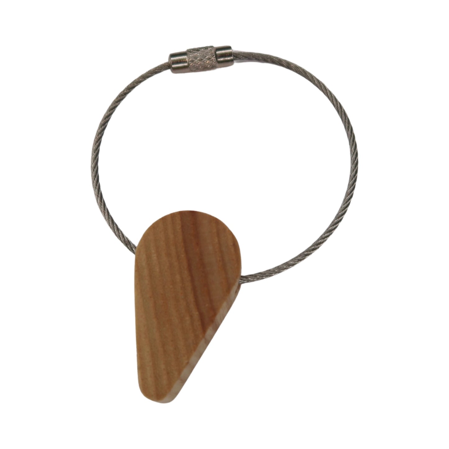 Solid Ash Half a Heart Keyring