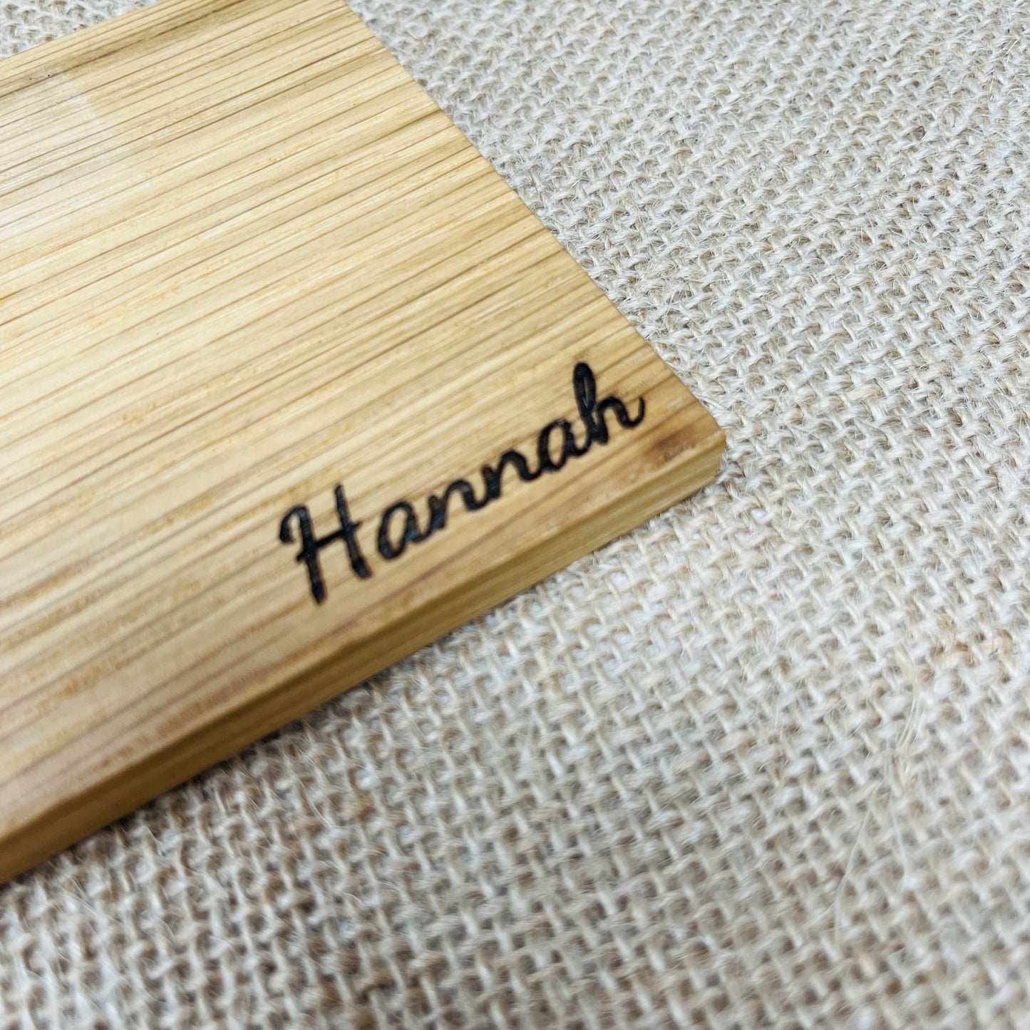 Personalised Name Coaster - Engraved Solid Oak