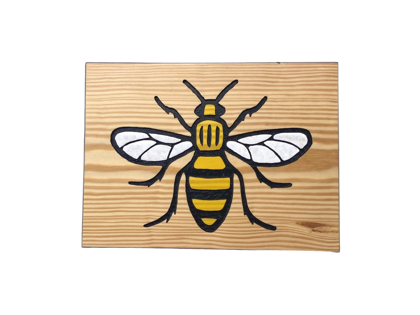 Manchester Bee Hand Carved Sign