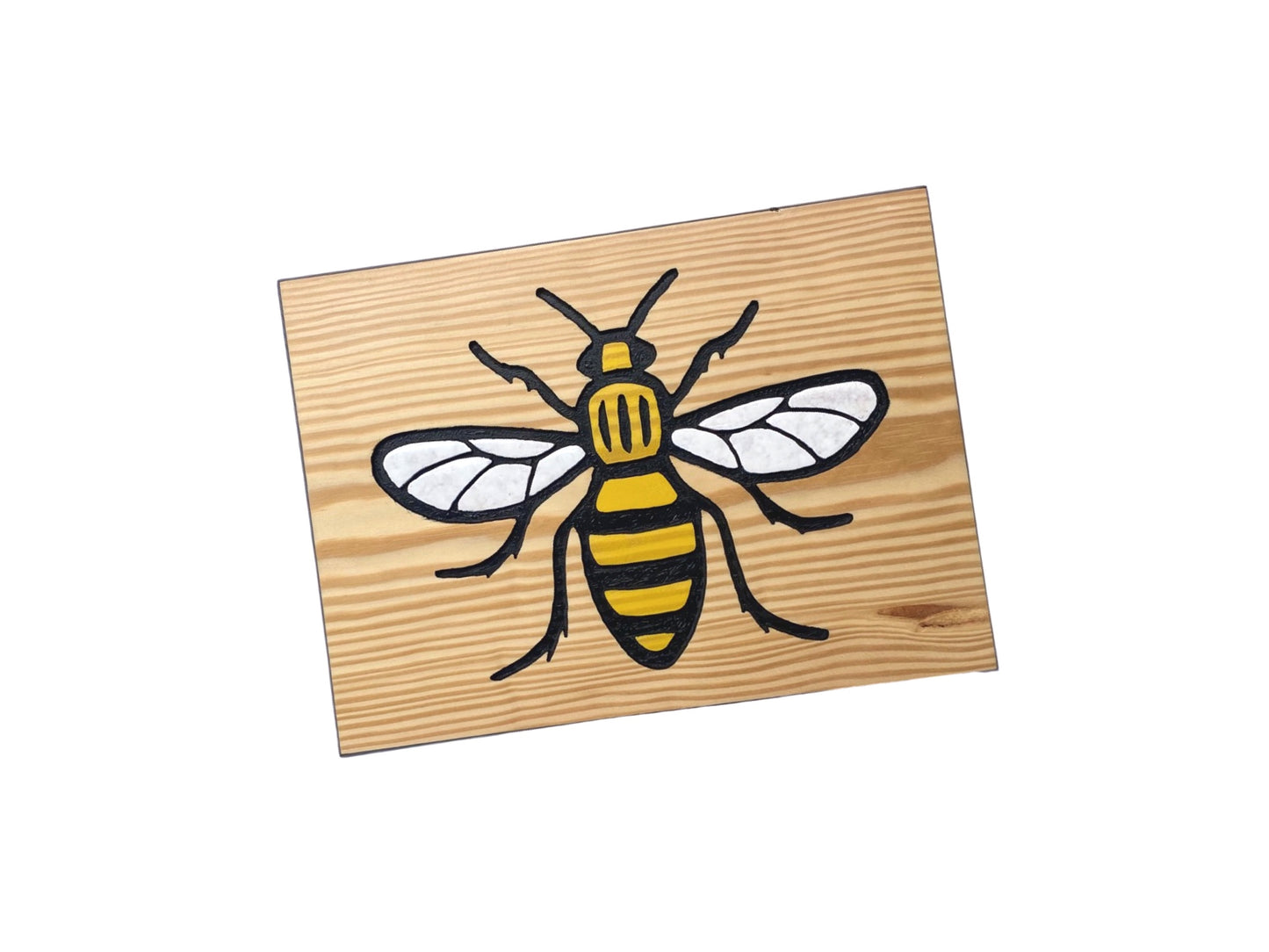Manchester Bee Hand Carved Sign