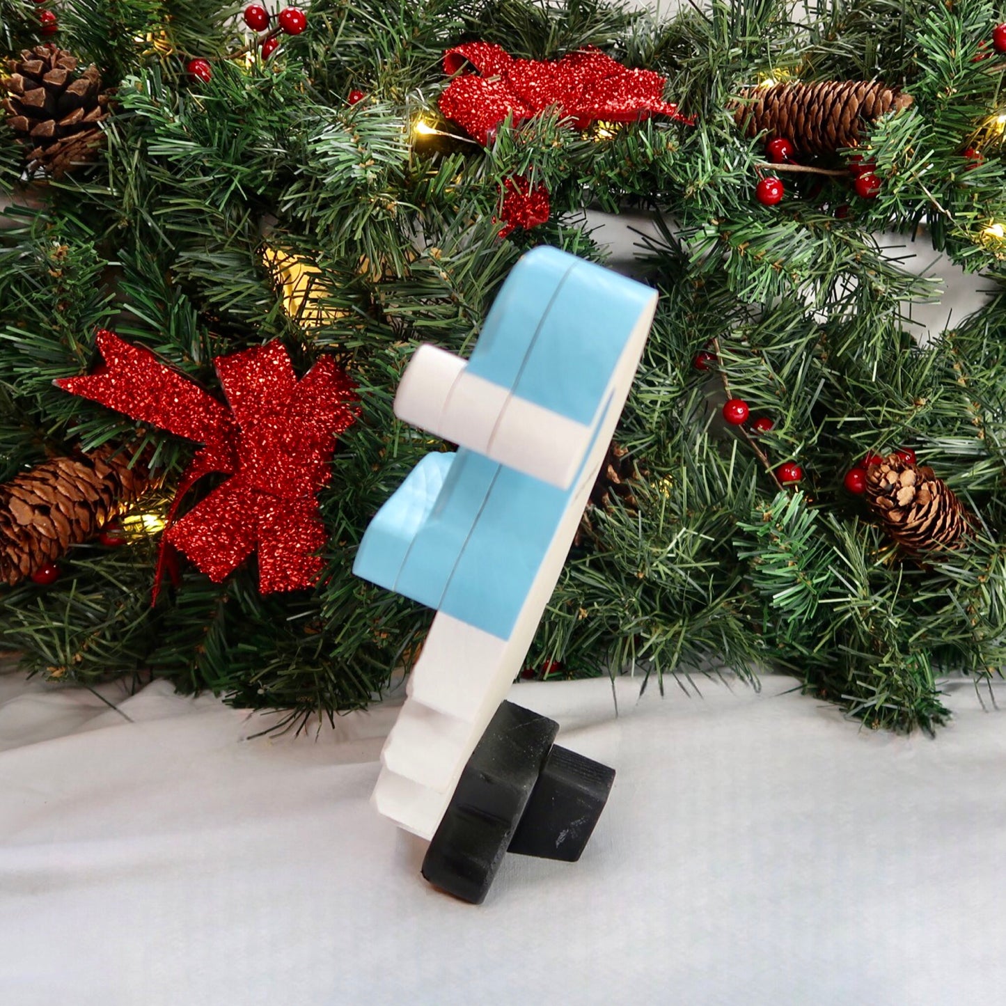 Festive Gonk - Handmade Decorative Wooden Gnome - Sky Blue