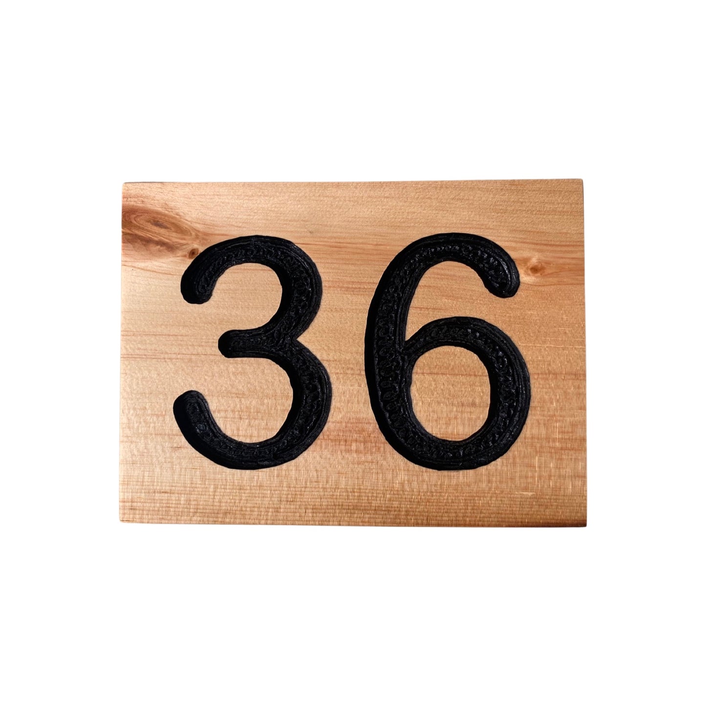 Custom House Number Plaque - Hand Carved