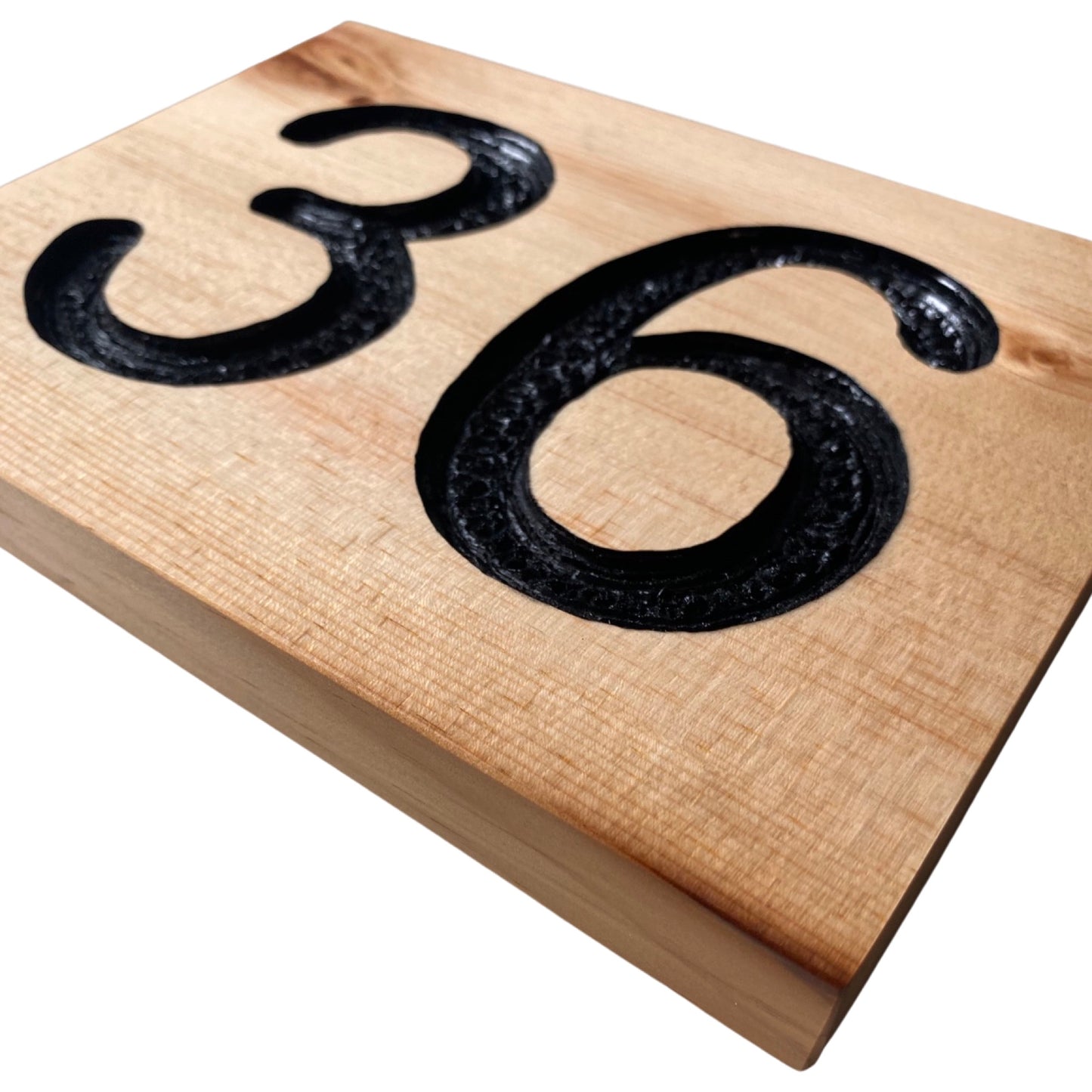 Custom House Number Plaque - Hand Carved