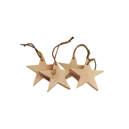 Star Hanging Tree Decorations - Medium - Set of 4