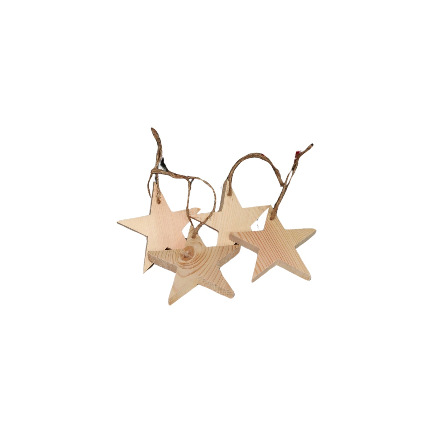 Star Hanging Tree Decorations - Medium - Set of 4