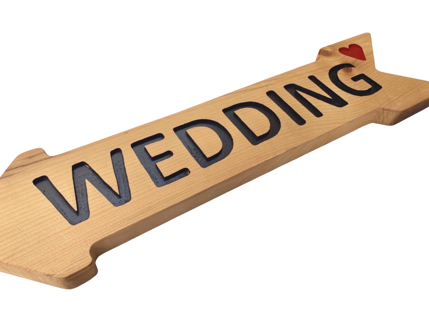 Wedding Hand Carved Arrow Sign