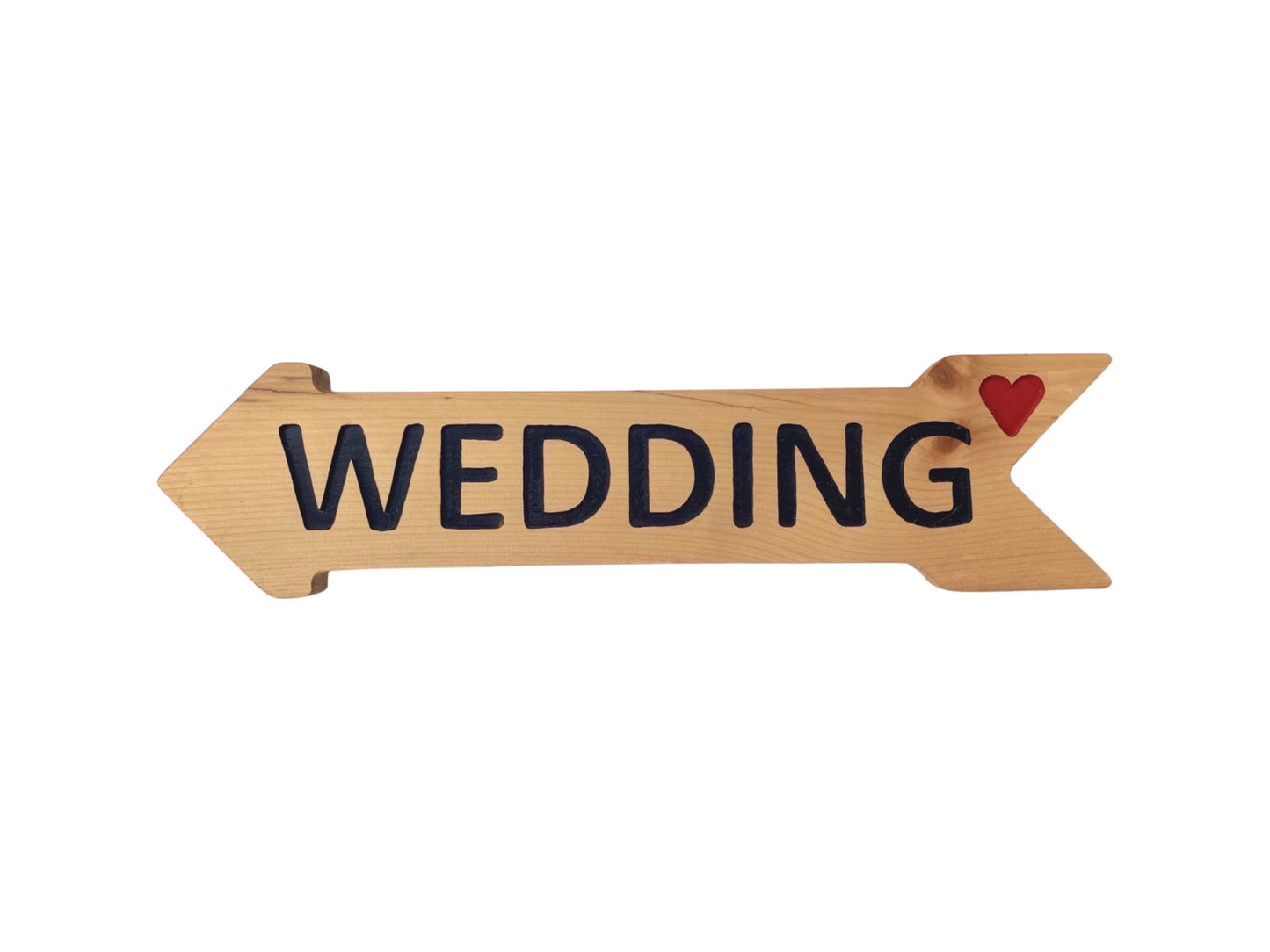 Wedding Hand Carved Arrow Sign