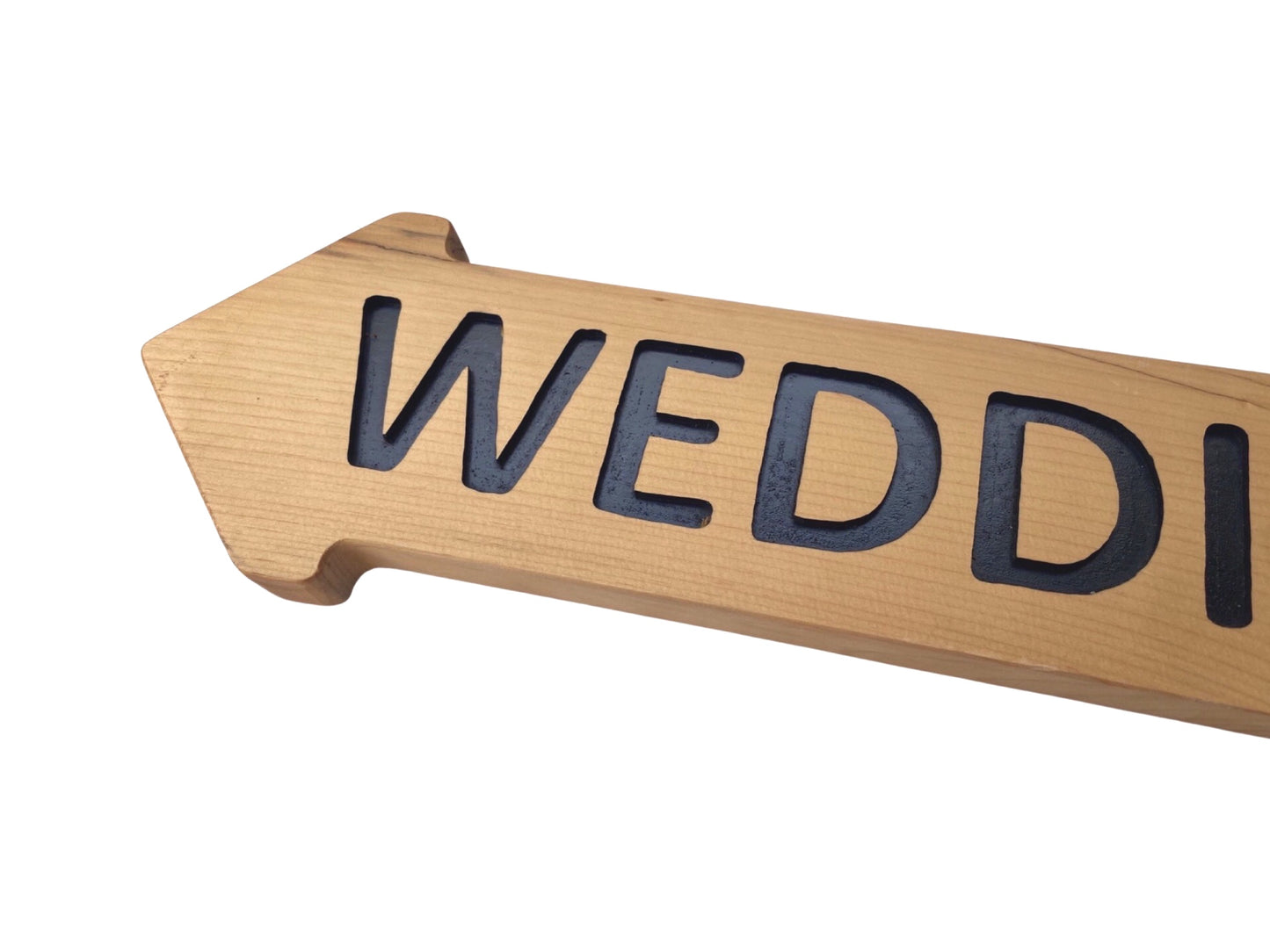 Wedding Hand Carved Arrow Sign
