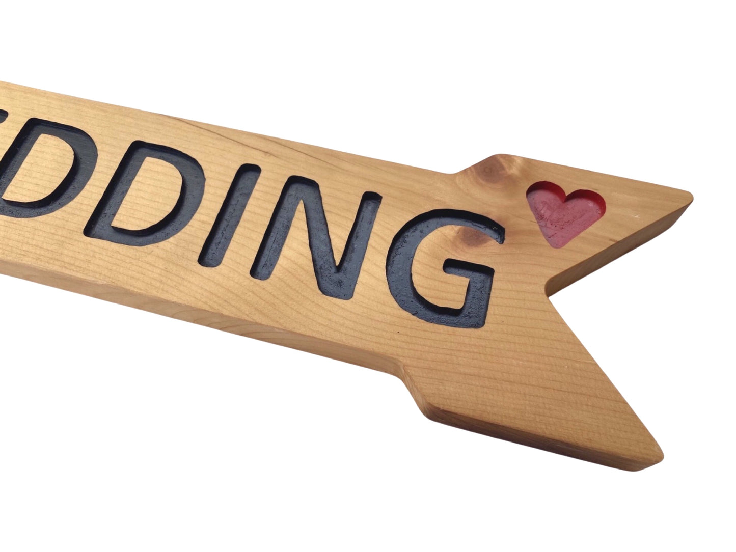 Wedding Hand Carved Arrow Sign