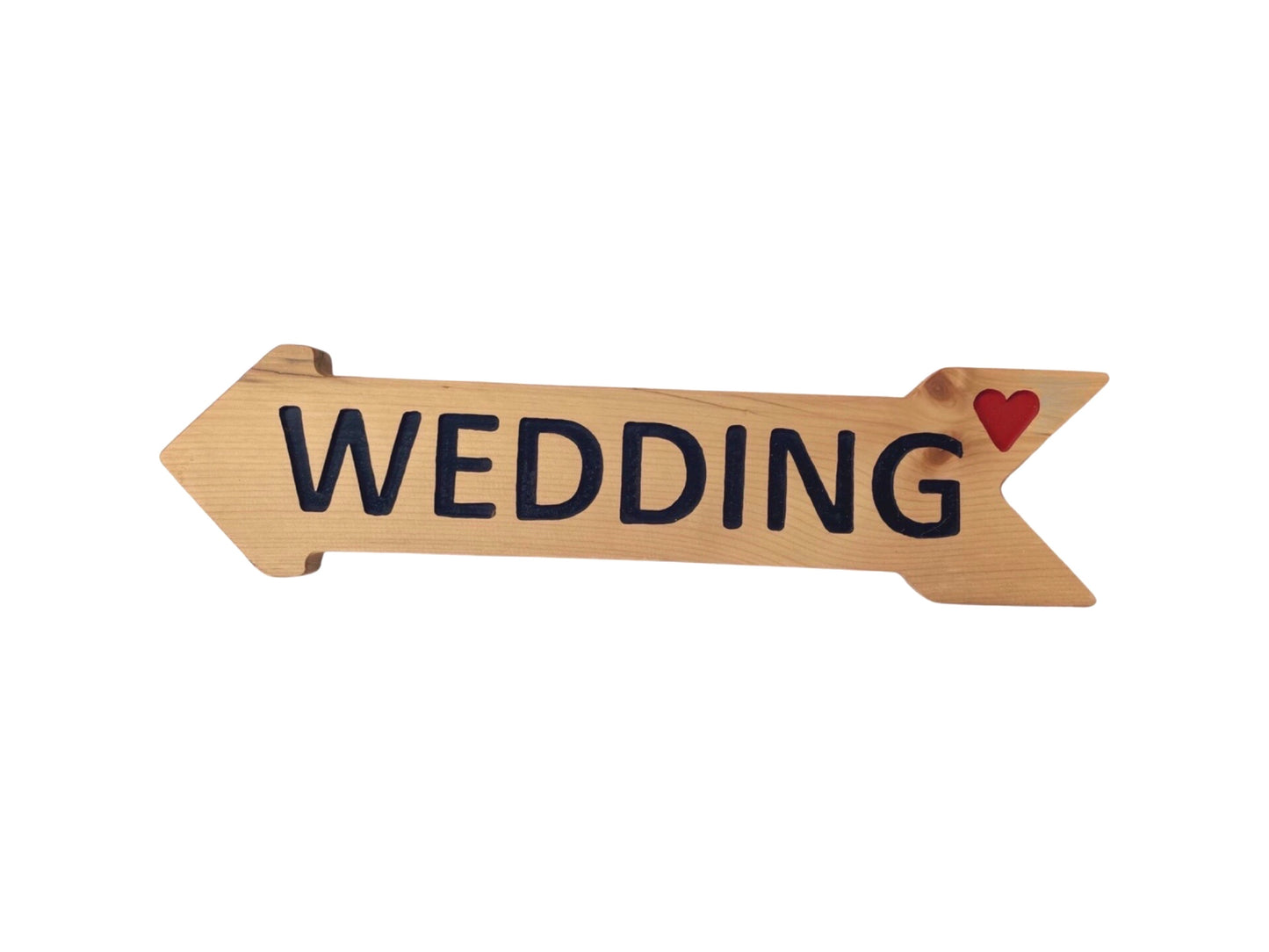 Wedding Hand Carved Arrow Sign