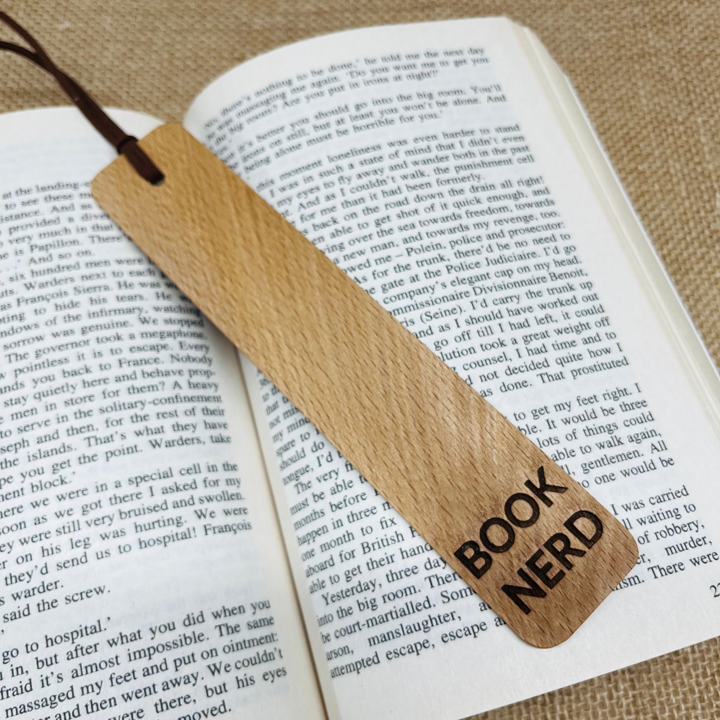 Book Nerd - Engraved Bookmark