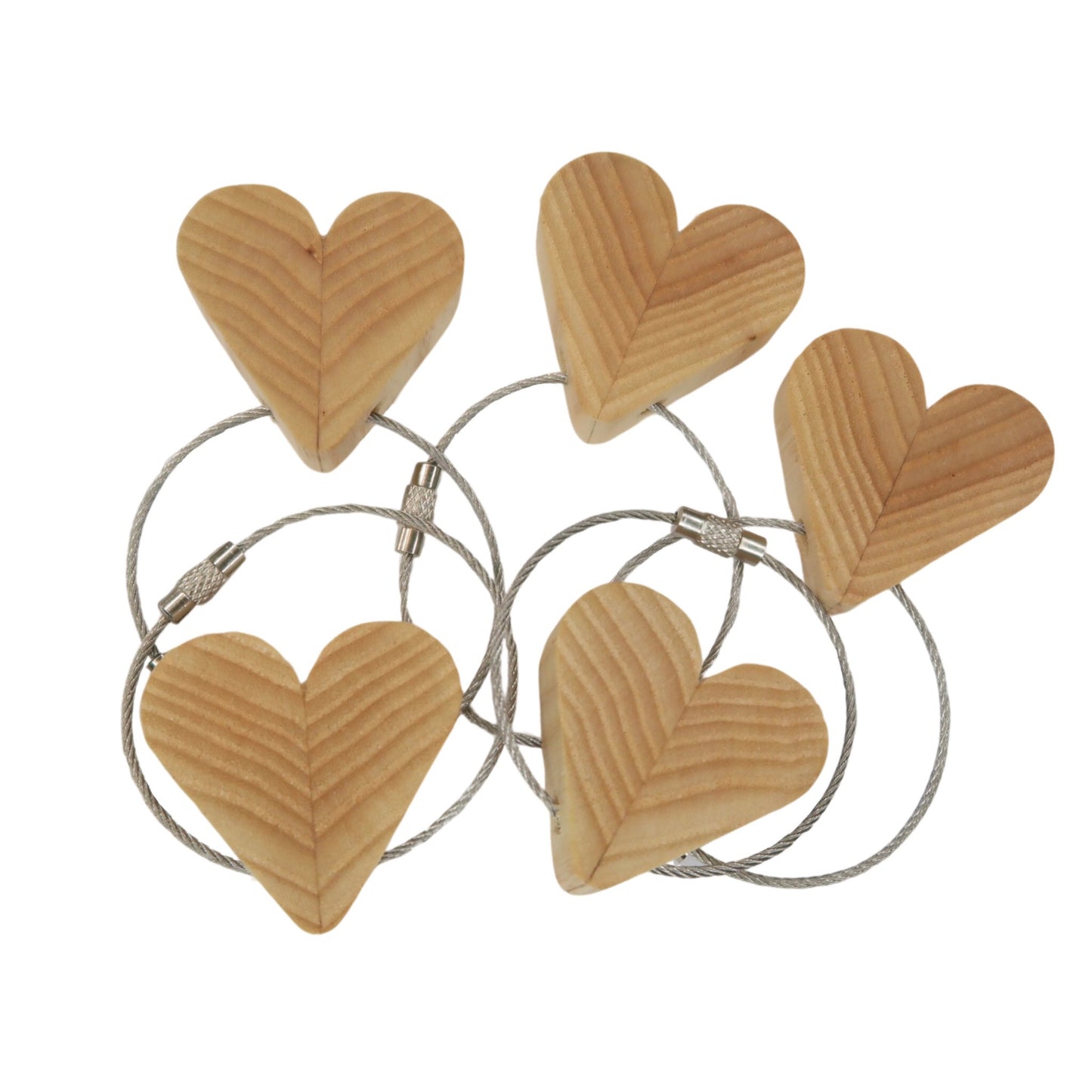 Solid Ash Heart Keyring
