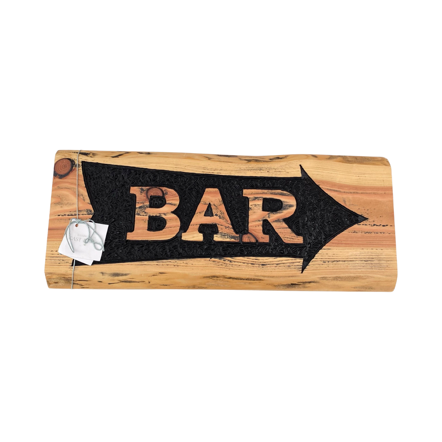 Bar Arrow Sign - Hand Carved