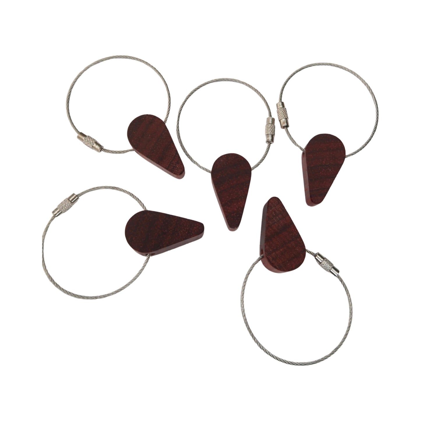 Solid Sapele Half a Heart Keyring