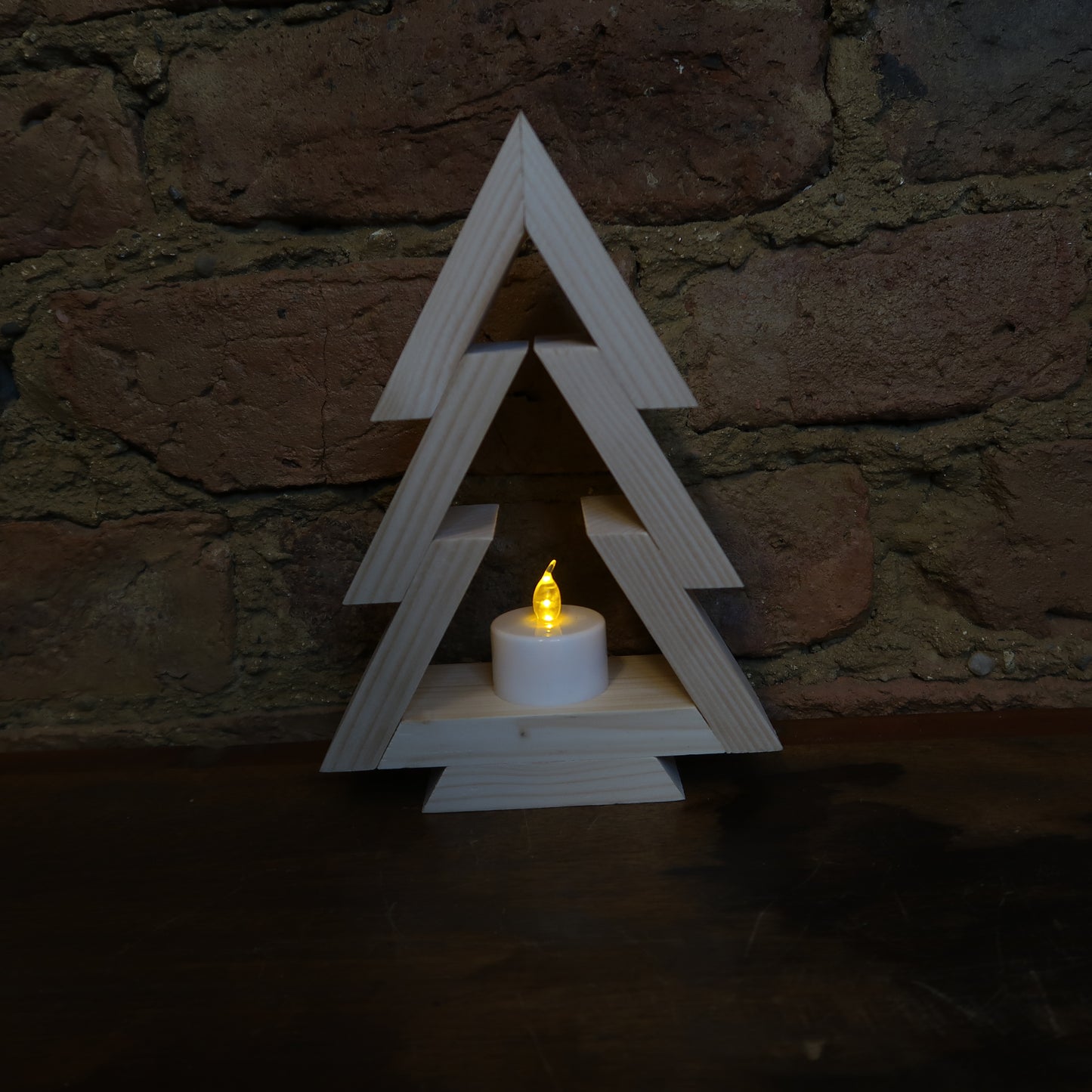 Tea Light Christmas Tree - 20cm (Battery Powered)