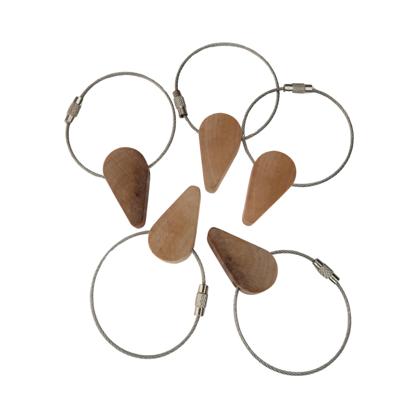 Solid Maple Half a Heart Keyring
