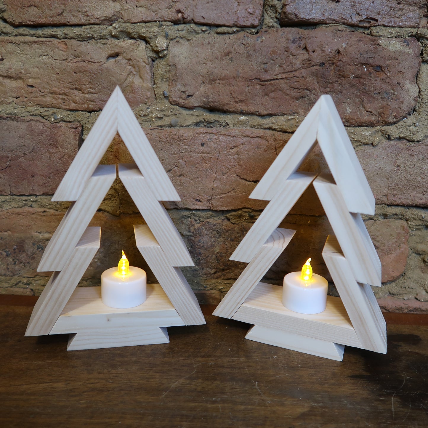 Tea Light Christmas Tree - 20cm (Battery Powered)
