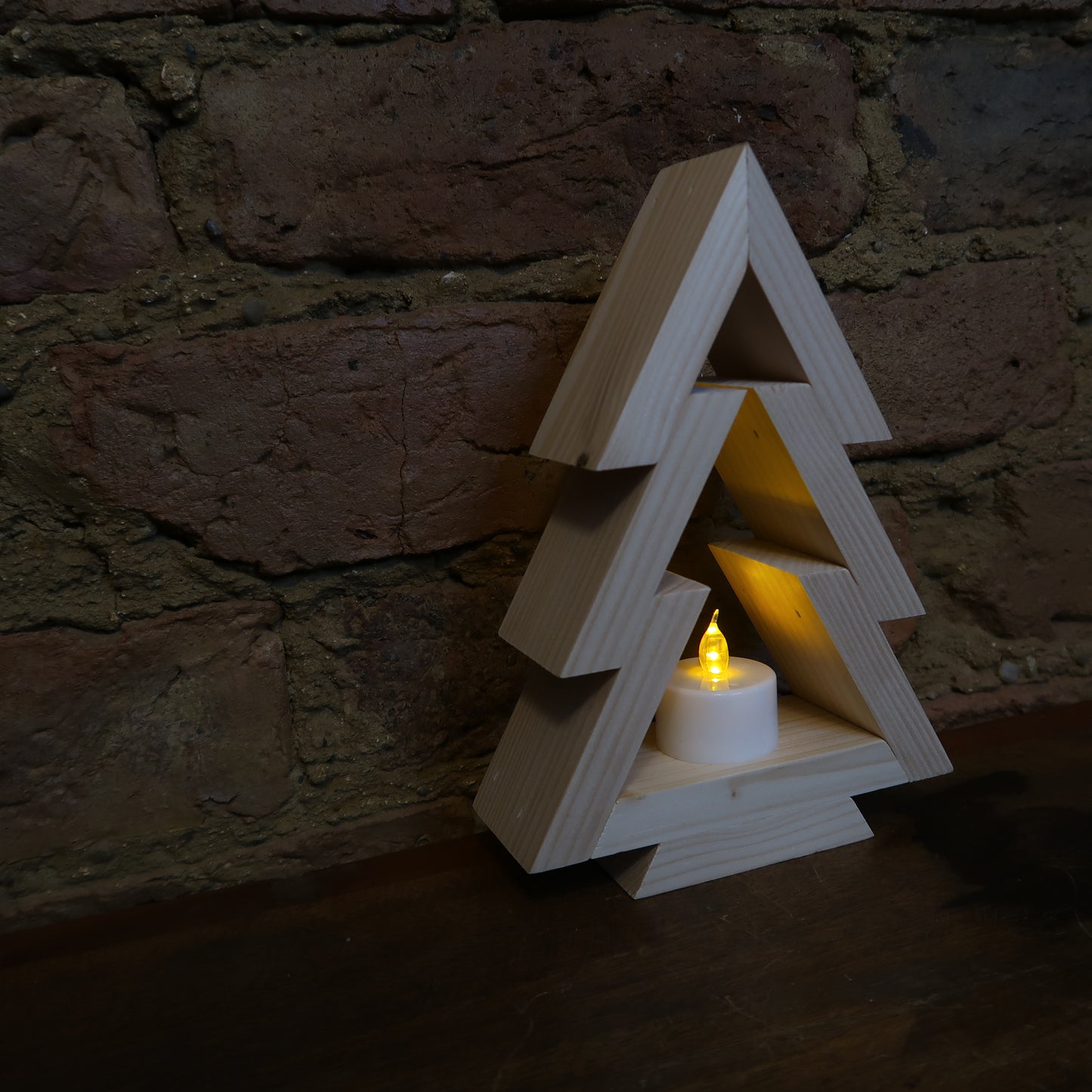 Tea Light Christmas Tree - 20cm (Battery Powered)
