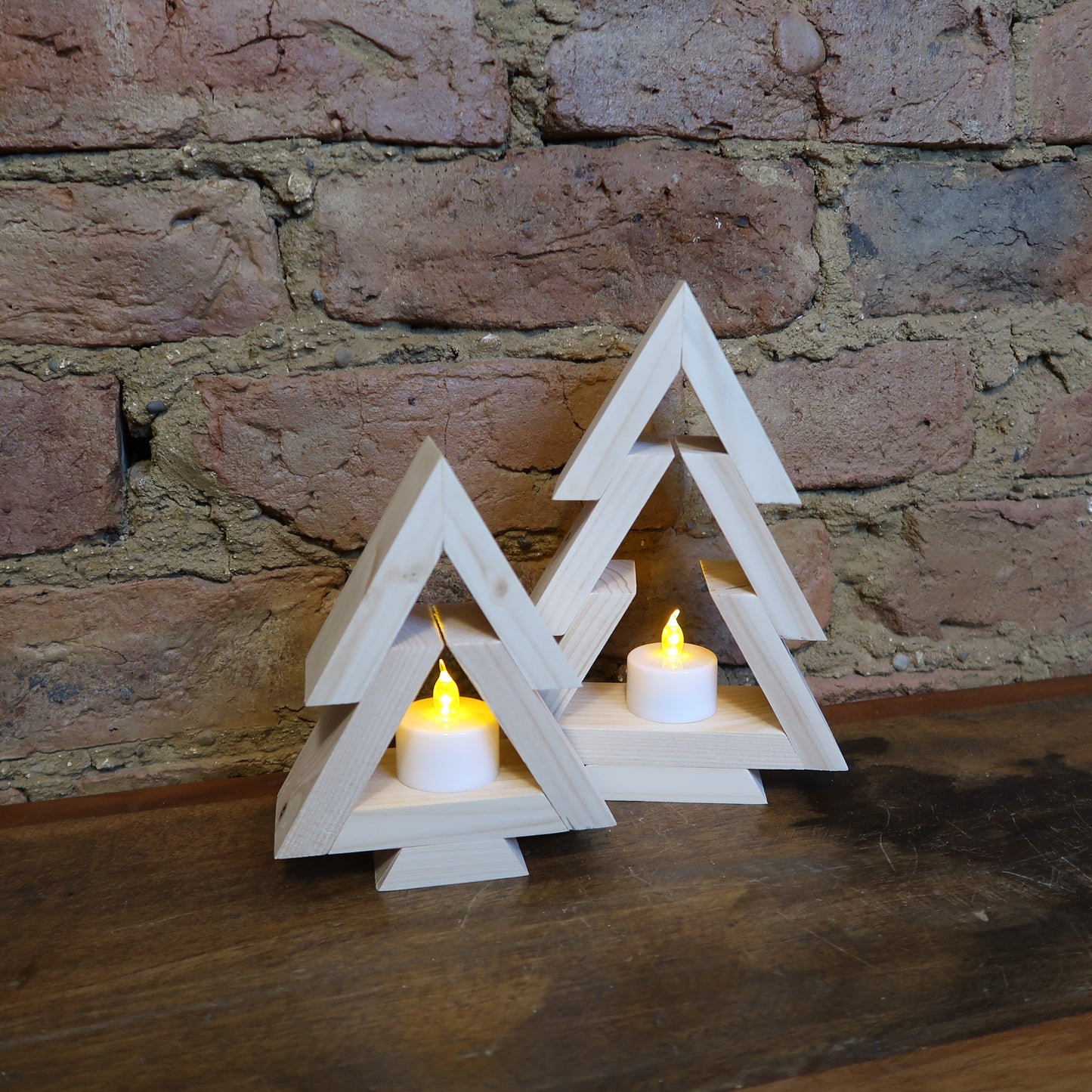 Tea Light Christmas Tree - 20cm (Battery Powered)