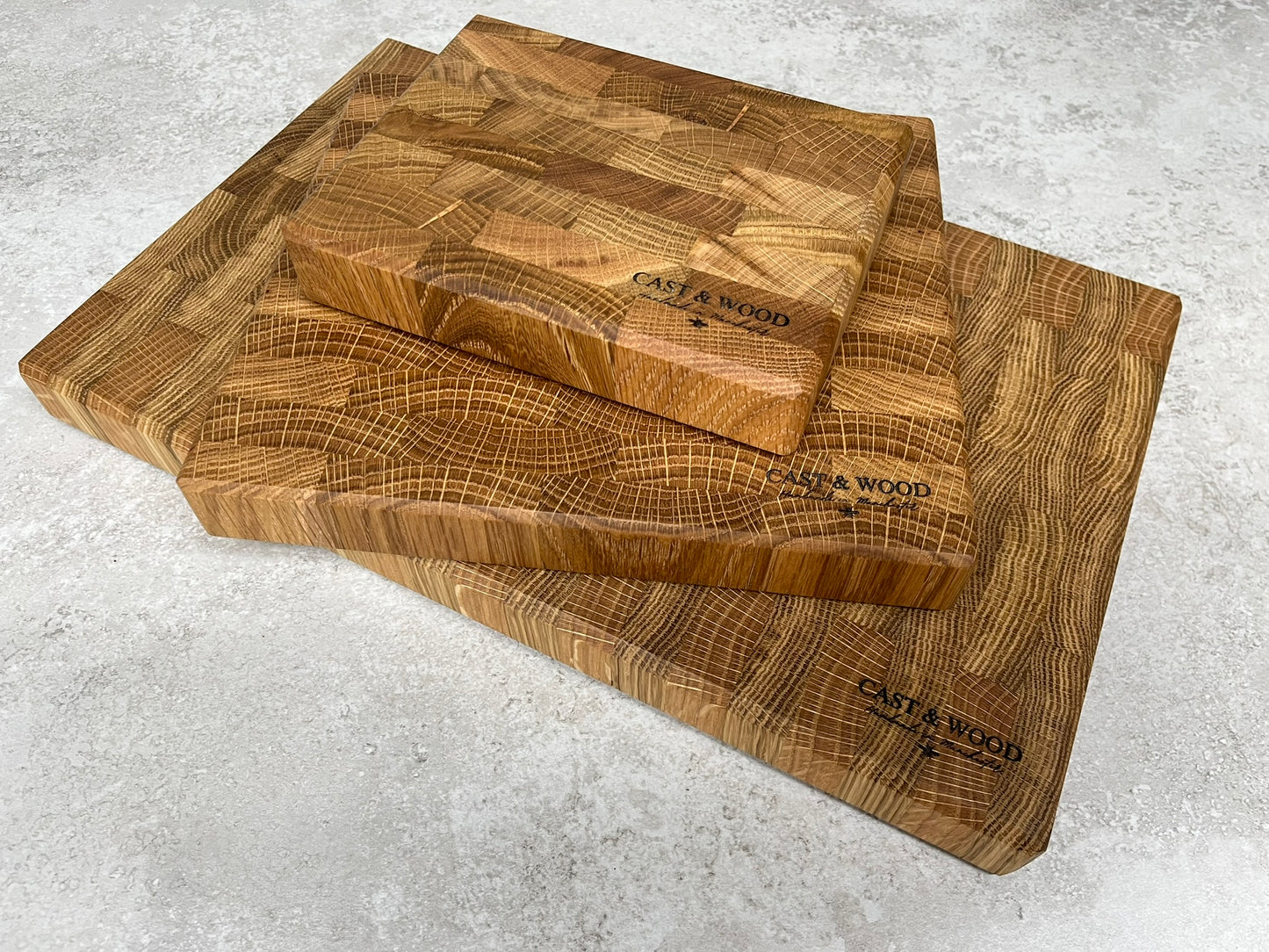 Large Solid Oak End Grain Chopping Board