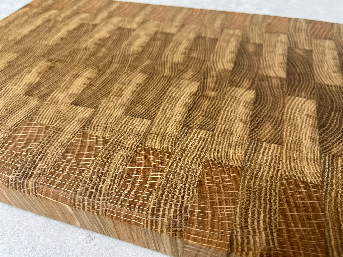 Large Solid Oak End Grain Chopping Board