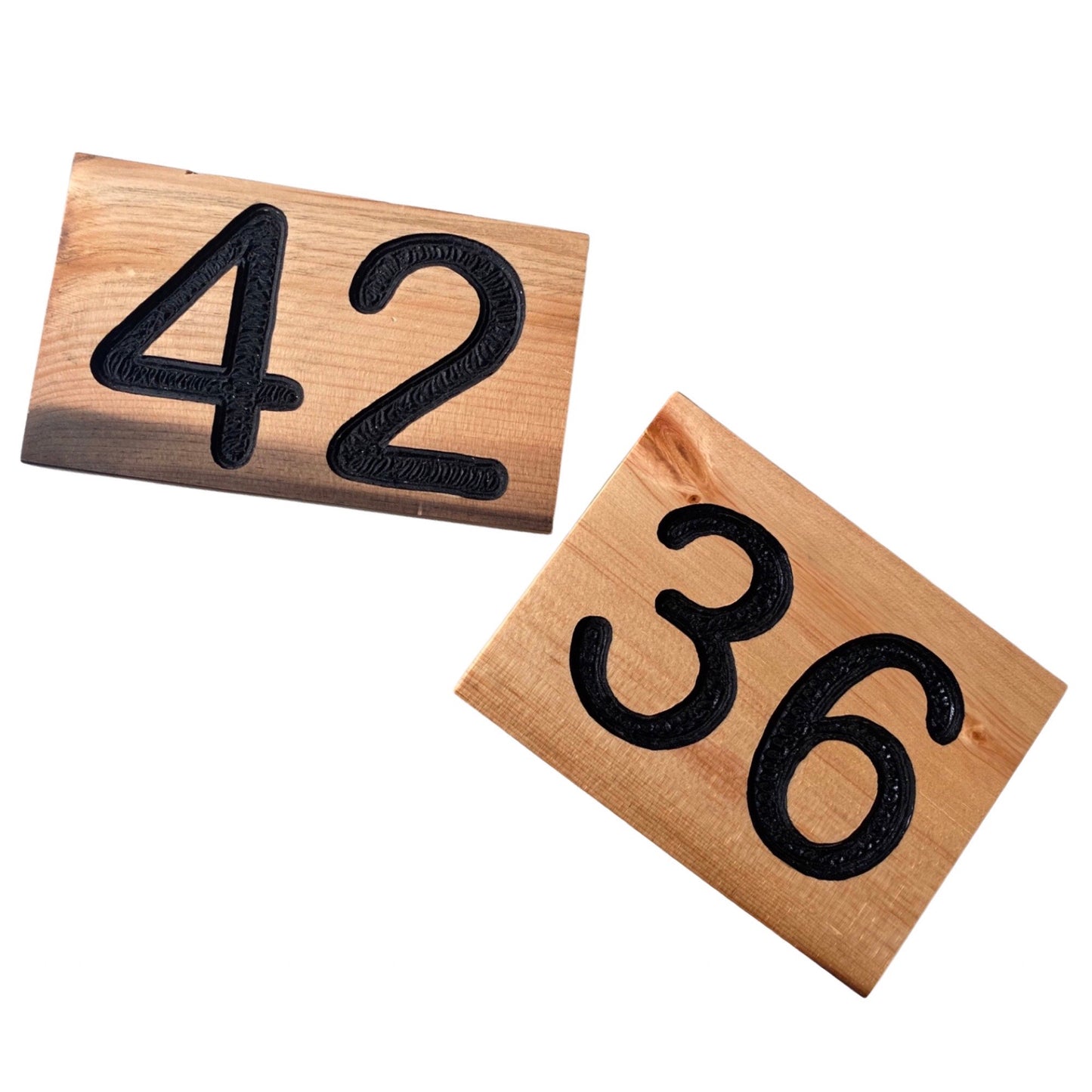 Custom House Number Plaque - Hand Carved