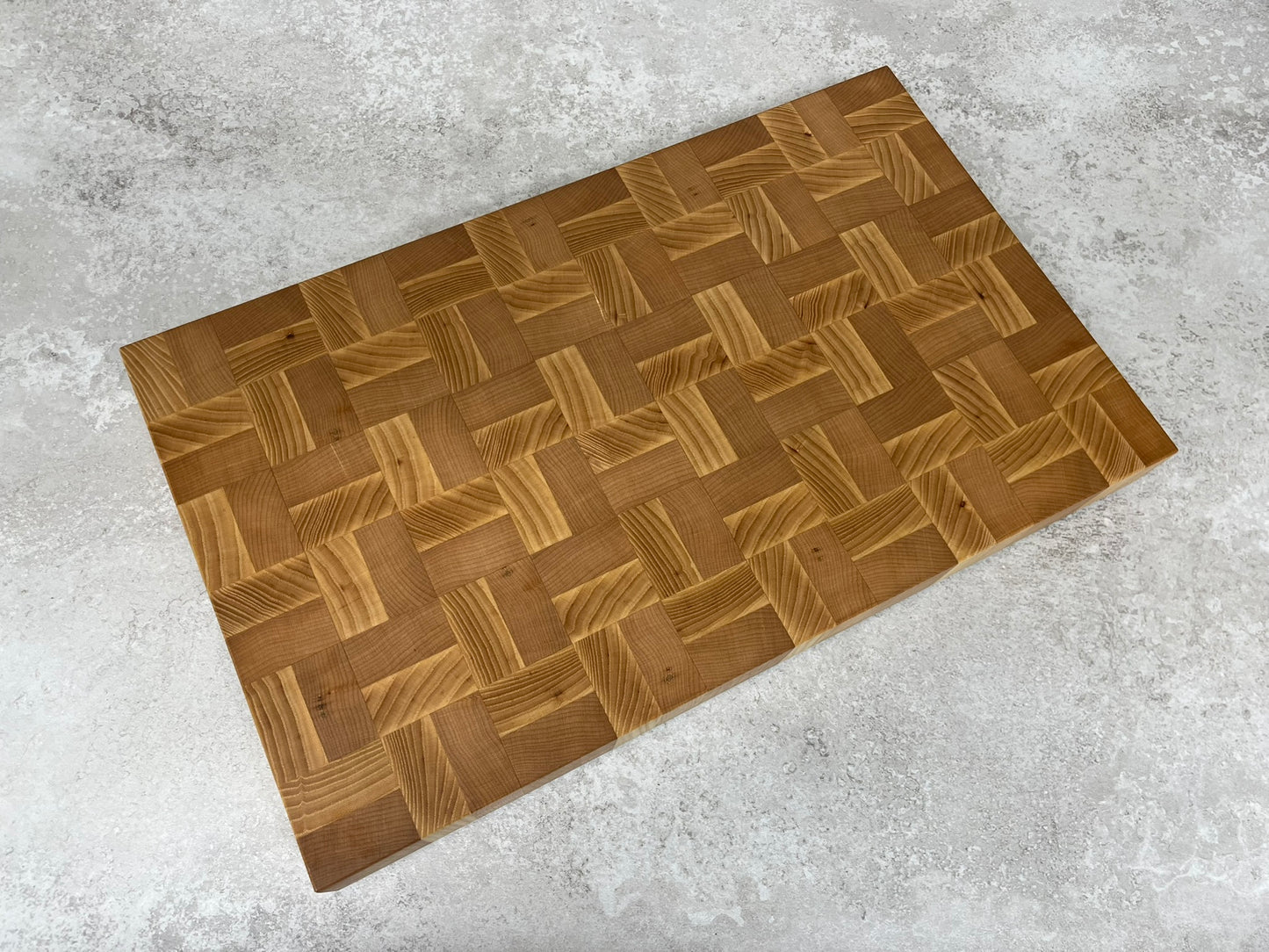 Cast and Wood handmade large end grain chopping board - Ash and Beech design - butchers block style