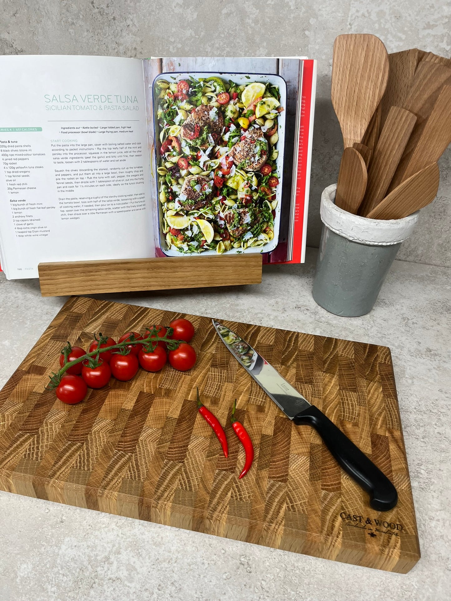 Large Solid Oak End Grain Chopping Board