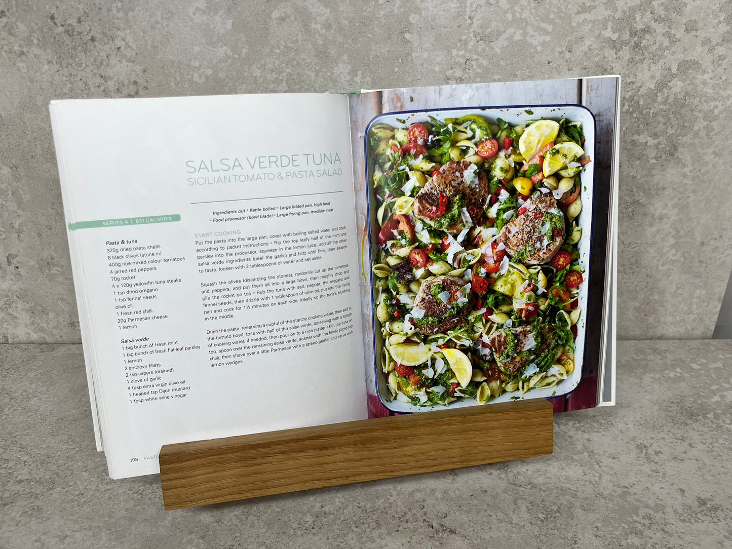 Solid Oak Cookbook Stand