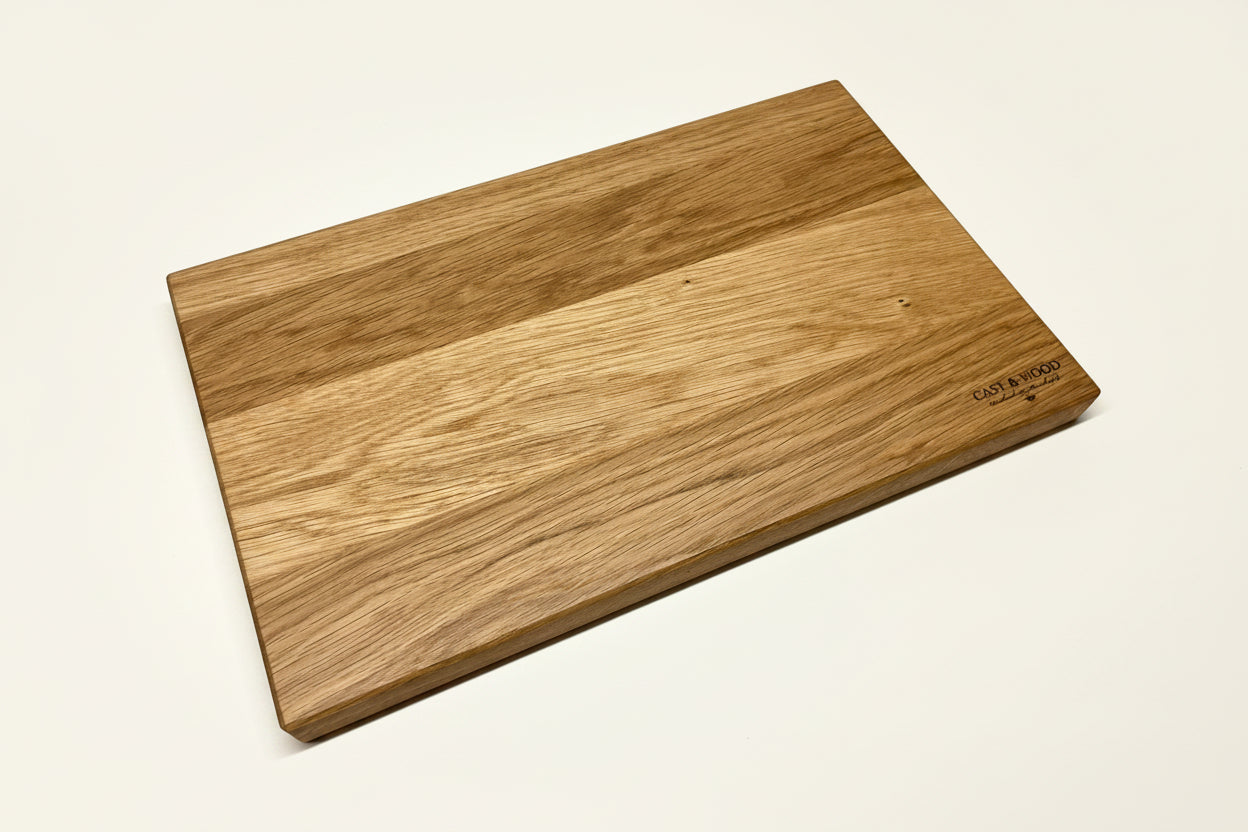 Large double-sided chopping board with smooth surface and unique grain patterns.