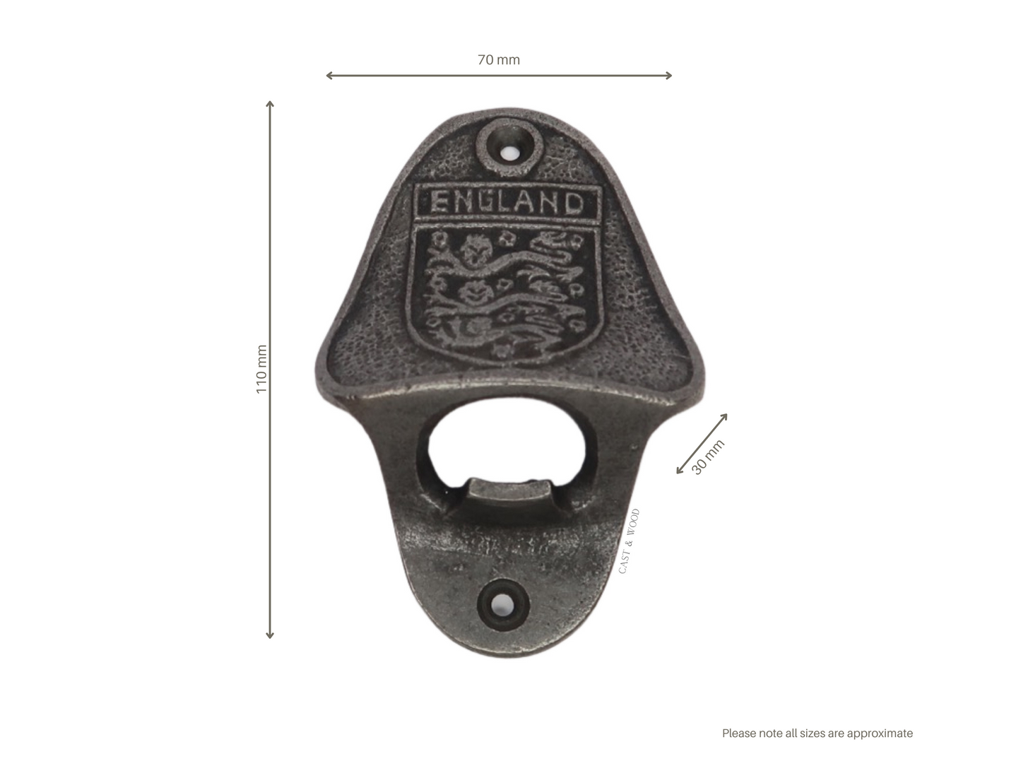 England Three Lions Bottle Opener
